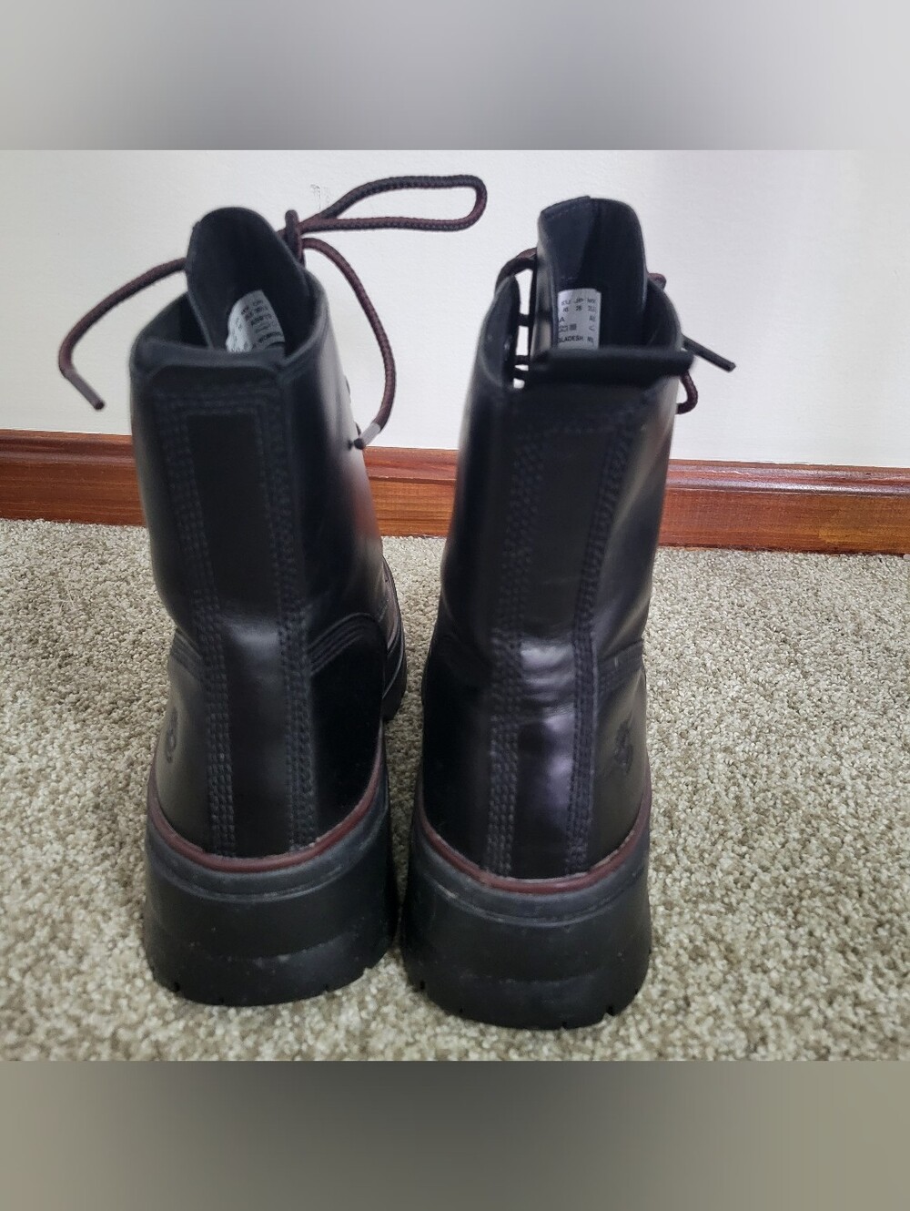 Timberland Malynn EK+ Waterproof Black Leather Boots Women's Size 9 - Picture 3 of 9